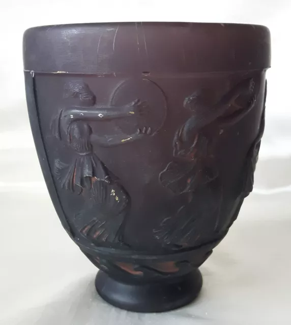 Daum Amethyst Moulded Art Nouveau Glass Vase Designed By Georges De Feure c1910