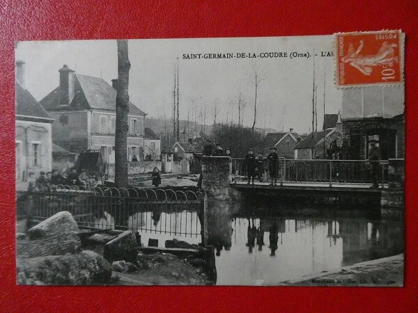 Cpa Saint Germain De La Coudre (61) L'abreuvoir - Pont, Anime Enfants