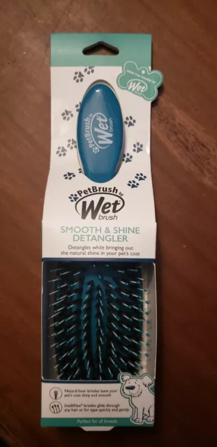 Pet Brush by WET Brush Smooth & Shine Detangler Brush Teal