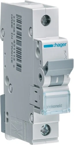 HAGER MCB MCB 6kA 1P B 10A MBN110E /#Z E00H 7650