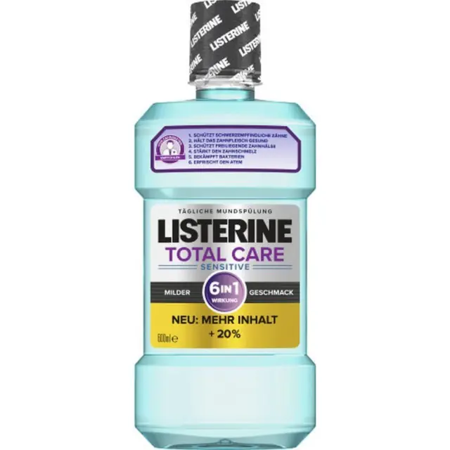 21,85EUR/1l Listerine total care sens enjuague bucal cuidado bucal 600ml botella