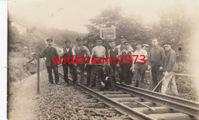 Foto AK Eisenbahn Gleisbau Kolonne Göpfert 30/40er Jahre Nr. 280