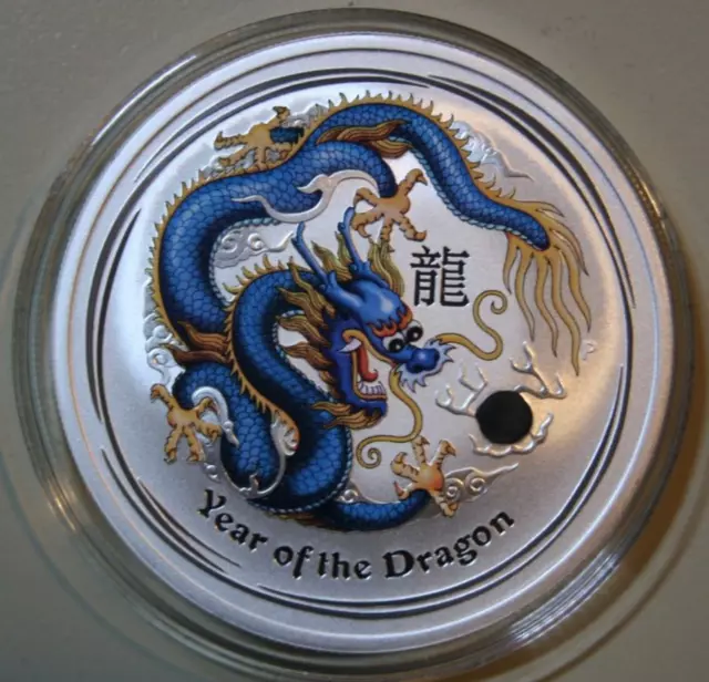 Australien 1 Dollar 2012 Silber 1 Oz  #F5484 "Year of the Dragon"ANDA Sidney CSS