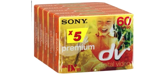 Cassettes Mini DV Sony Premium 60 Min (lot, Neuves Sous Blister)