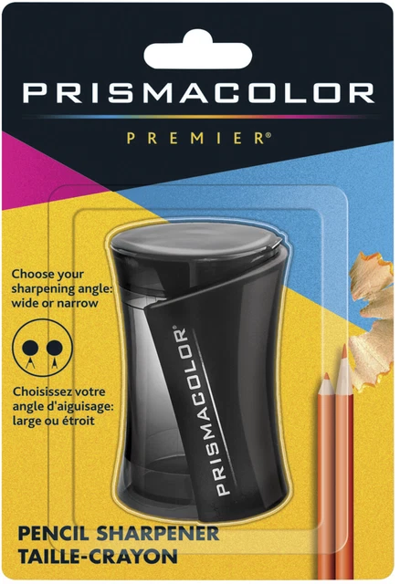 Prismacolor Premier Pencil Sharpener, 2 Hole, 3 x 1-3/4 Inches, Black