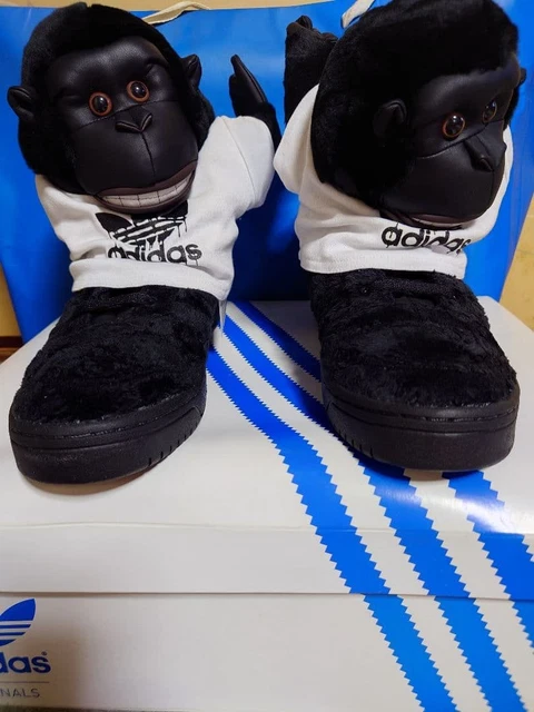 adidas gazelle silver green womens Adidas X Jeremy Scott Gorilla Sneaker Black 2012  Vintage TTS