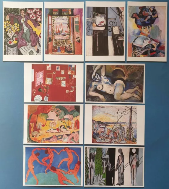 Beautiful Set of 10 NEW Henri Matisse Art Paintings Postcards Prints 22M