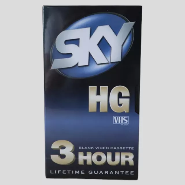 Sky HG 3 Hour Blank VHS Video Casette, New and Sealed