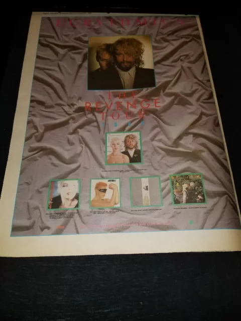 Eurythmics The Revenge Tour 1986 Rare Original UK Promo Poster Ad Framed!