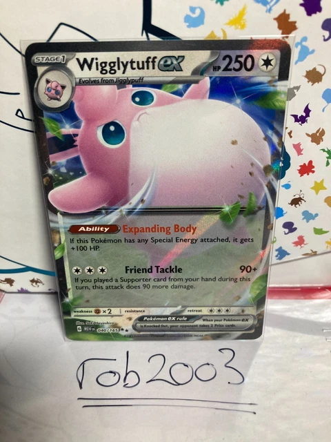 Wigglytuff ex [040/165] Holo Double Rare, Pokemon 151 TCG Card - English - MINT