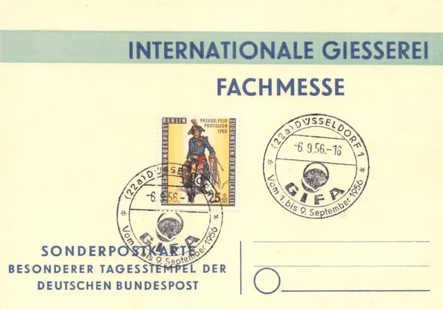 747387) Bund / Berlin Soka int. Giesserei Fachmesse Düsseldorf 1956