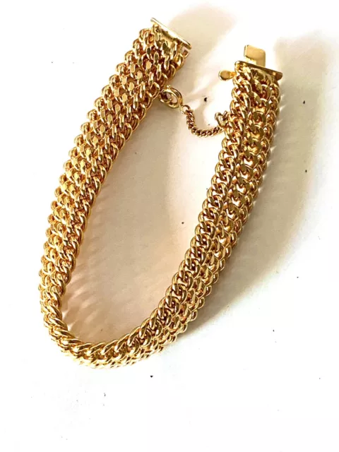 40 g Gourmette  Plaqué or  Américaine  jewelry necklace Ancien Old Bracelet