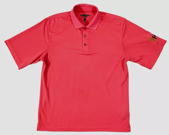 Pebble Beach Performance Golf Shirt Men's M Short Sleeve 1/4 Button Comfort Red