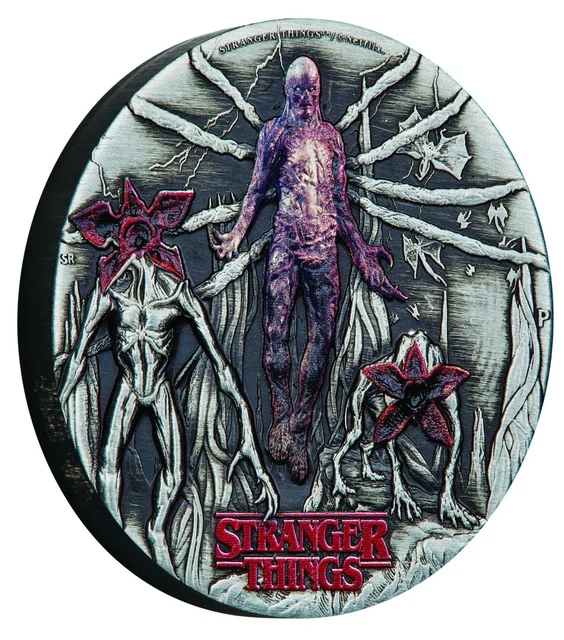PERTH MINT 2026 STRANGER THINGS Villans 2oz Silver Antiqued Coloured ...