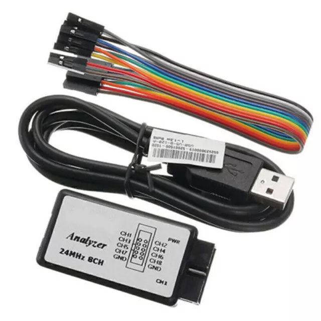 8 Kanal USB Logik Analyser 24MHz Logic Analyzer Arduino Logikanalysator 0-5,5V M