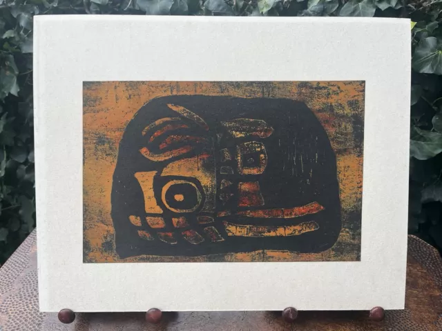 Abstract Portrait A Blanding Linocut 1970 Detroit News Scholastic Photo Award