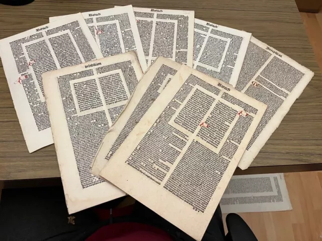 Important  incunabula fragment, BIBLIA LATINA, A. Koberger, Nuernberg 1486