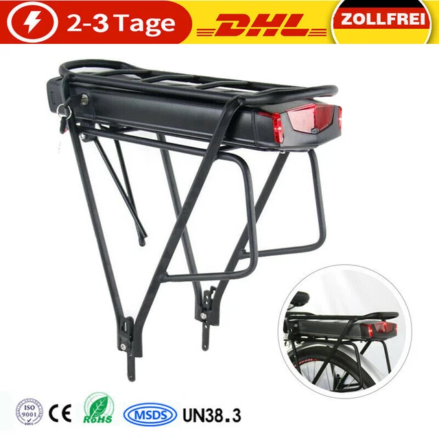 SEASON Gepäckträger Ebike Akku - 36V 13Ah 14.5Ah 15.6Ah 16Ah 17.4Ah Lithinum -Ionen Batterie für Elektrofahrrad 1000W 750W 500W 350W(mit Ladegerät