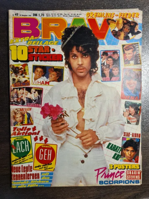 BRAVO 49/1984 Heft Komplett-Prince,Scorpions,Nena,Boy George,Chris de Burgh-Top!
