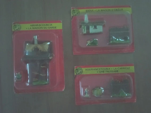 LOT DE 5 FIGURINE EN RESINE ASTERIX ATLAS PLASTOY NEUF SOUS