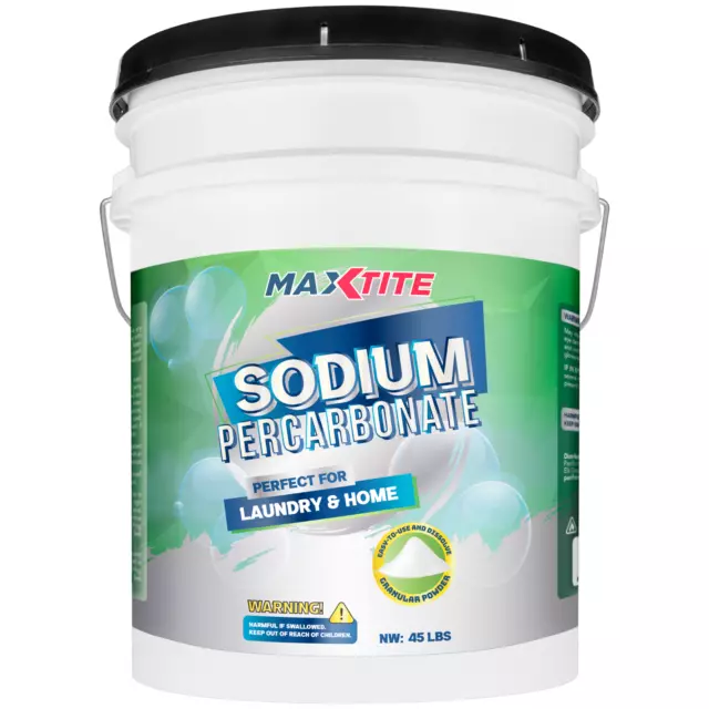 Sodium Percarbonate (45 lbs) - 100% Pure Uncoated Solid Hydrogen Peroxide