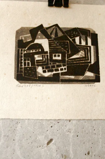 OTTO NEBEL (Germany/Swiss 1892-1973) Linolschnitt, Lino 208, 1936, signiert