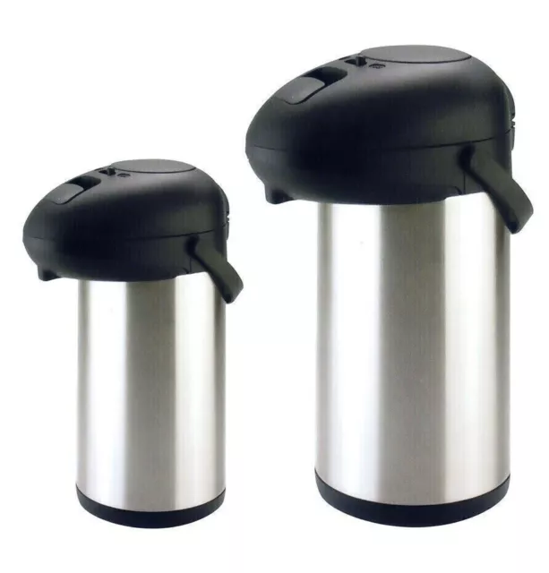 3L/5L Lit Stainless Steel Airpot Hot Tea Coffee Drinks Vacuum Flask Jug Pump  New