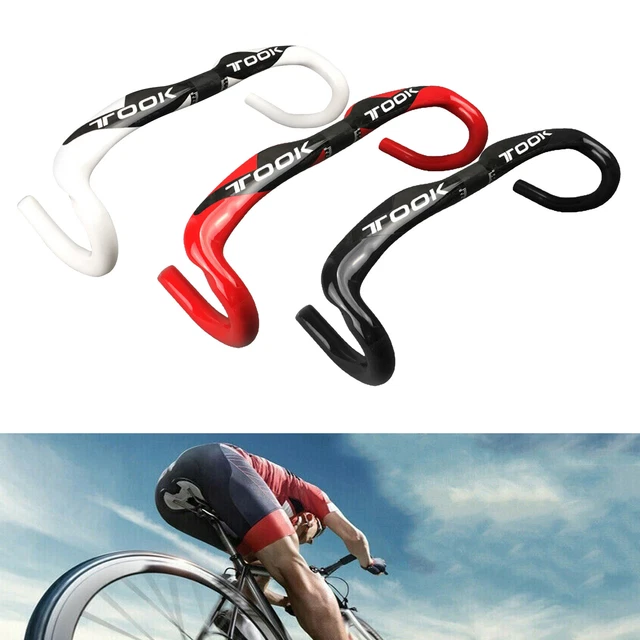 Bicycle Bent Bar Stem Handlebars Ultralight Drop Bars Road Bike Riser Bar