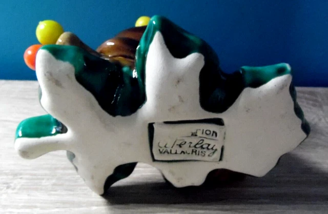 Théière coquillage et 2 tasses escargots en barbotine - Label Emmaüs