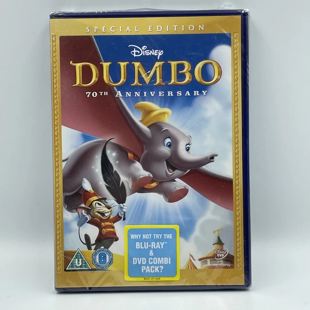 BLU RAY AND DVD DUMBO Walt Disney 70th anniversary special edition