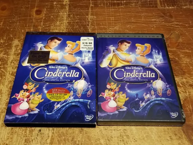 Cinderella (DVD) Platnium 2 Disc Special Edition w/ Slipcover (Disney) Free Ship