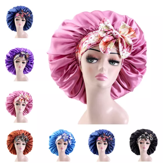 African Ankara Print Sleep Cap Satin Turban Hair Care Bonnet Night Hat Headwear