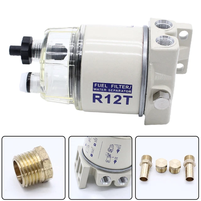 R12T Marine Fuel Filter Water Separator Set Kit - 120AT NPT ZG1/4-19 - Replaces