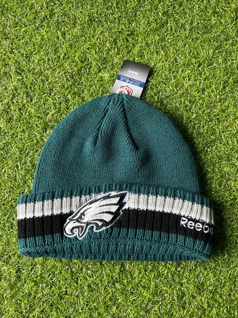 Philadelphia Eagles Vintage Authentic Reebok Knit Beanie Fan Apparel Embroidered