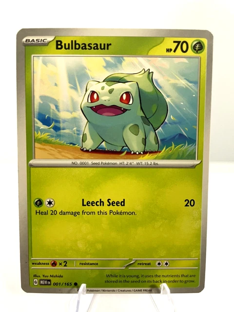 Tarjeta Pokemon Bulbasaur 001/165 Ch Cosmos Holo 151 Exclusi | Envío Gratis