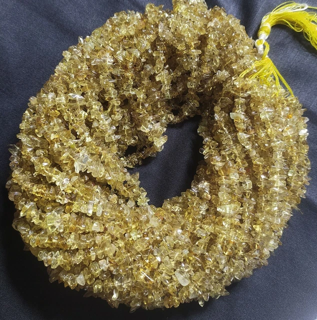 34 Naturel Bière Quartz Lisse Uncut Chips Pépites Forme Gemme Perles Bijoux