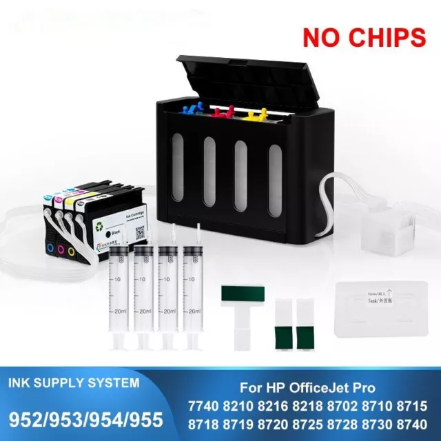 For HP 95U CISS  Without Chips For HP 7740 8210 8710 8720 8730 8740