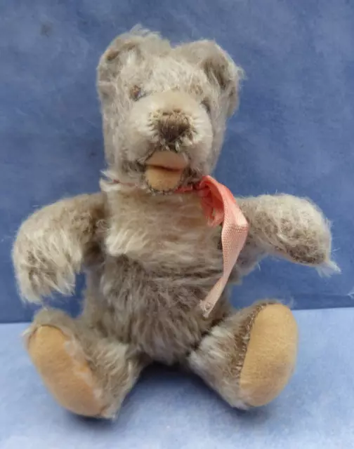 22839. Alter niedlicher Teddy Bär  Zotty ? Marke ?  hellbraun   17 cm