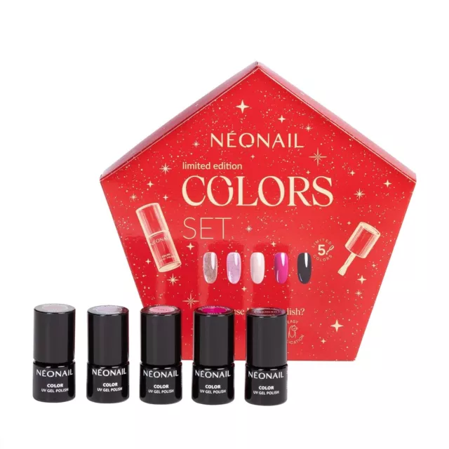 🎁 NEONAIL Weihnachtsset: 5 UV Nagellacke für Festliche Nägel 🎄💅🏻🎁