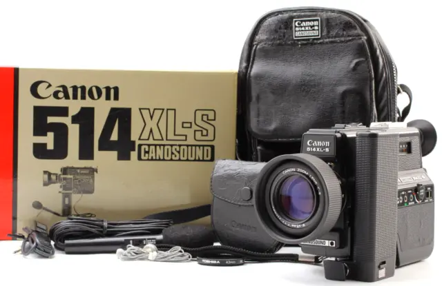 CLA'D [Mint w/Box]Canon CANOSOUND 514XL-S Super 8 8mm Movie Film Camera Japan