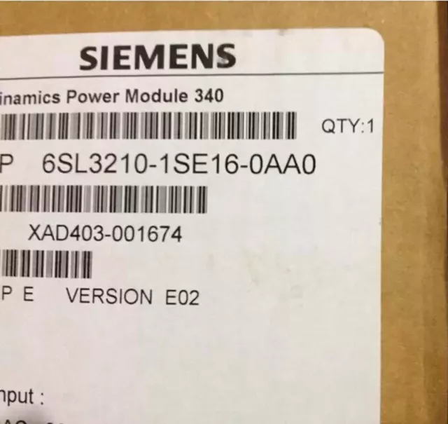 New Siemens 6SL3 210-1SE16-0AA0 6SL3210-1SE16-0AA0  S120 converter Power Module