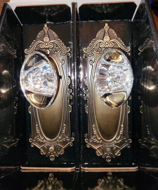 Grandeur Grande Victorian Plate with Provence Crystal Knob, Privacy - 2.375"