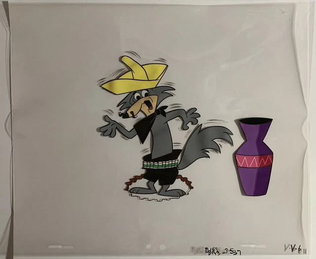 Bozo Worlds Most Famous Clown Wacko Wolf Original Cartoon Cel