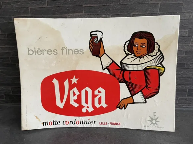 Ancien Carton Glacoide Bière Vega Motte Cordonnier