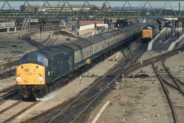 BRITISH RAIL CLASS 40 40117 Doncaster Rail Photo £2.70 - PicClick UK