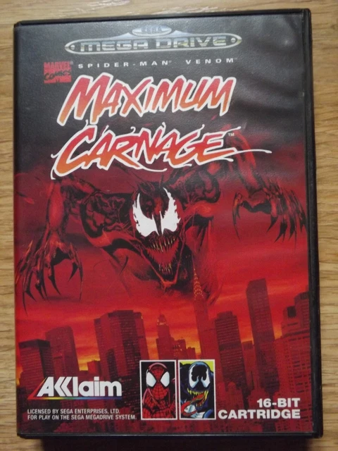 jeux maximum carnage PAL pour sega mega drive. (complet!!)