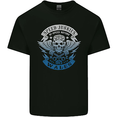 Galles SPEED Junkies Biker Moto Da Uomo Cotone T-Shirt Tee Top