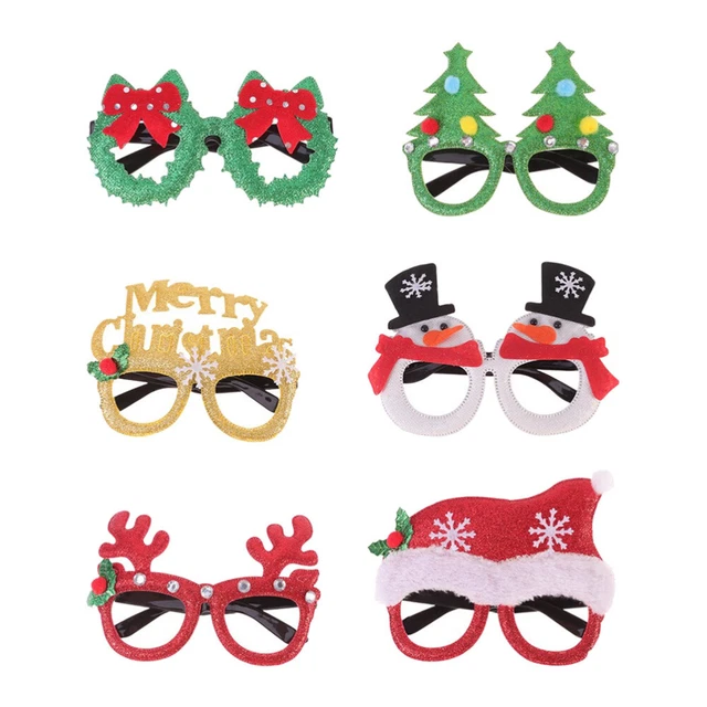 6 pz abito da Babbo Natale bambino albero di Natale occhiali da sole bambino
