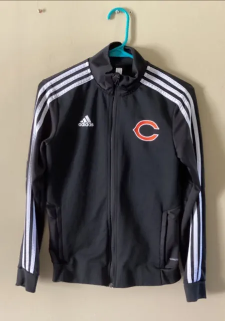 ADIDAS CLIMALITE FULL Zip Chicago Bears Athletic Jacket XS but runs ...