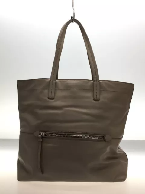 MIU MIU RR1820 Tote Bag Leather Gray Plain Made in Italy Used $328.25 ...